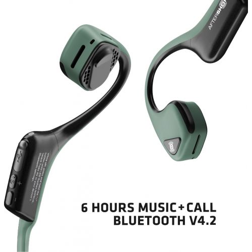  Aftershokz AfterShokz Trekz Air Open Ear Wireless Bone Conduction Headphones, Forest Green, AS650FG