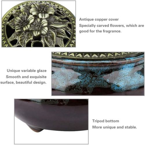  인센스스틱 Agatige Incense Burner Holder, Ceramic Censer Incense Stick Holder Incense Burner Bowl for Buddhist Hall, Study, Tea Room(#3)