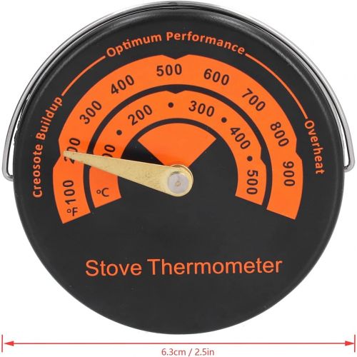  Agatige Magnetic Stove Thermometer, Oven Thermometer Fireplace Accessories Wood Burner for Avoiding Overheat