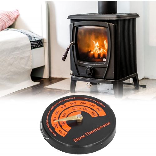  Agatige Magnetic Stove Thermometer, Oven Thermometer Fireplace Accessories Wood Burner for Avoiding Overheat