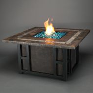 Agio Vienna Gas Fire Pit with Copper Reflective Fire Glass