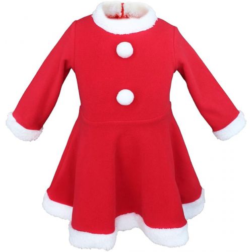  Agoky Infant Baby Girls Princess Christmas Santa Claus Party Costume Dress with Shawl Hat Outfits