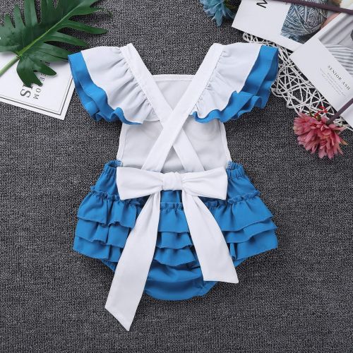  Agoky Infant Baby Girls Alice Onederland Romper 1st Birthday Bodysuit Princess Dresses Party Halloween Carnival Costumes