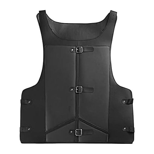  할로윈 용품Agoky Mens PU Leather Medieval Armor Chest Vest Tank Armour Halloween Cosplay Fancy Costume