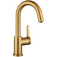 AguaStella AS1010BG Brushed Gold Bar Faucet or Prep Kitchen Sink Faucet with Single Handle