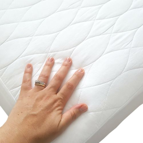  Agugu Certified Organic Cotton Crib Mattress Protector - Absolute No Liquid Penetration Baby Bed Cover | Ultra Soft on Toddler & Baby Skin | Non-Toxic, Fast Cleanup, No-Slip Backin