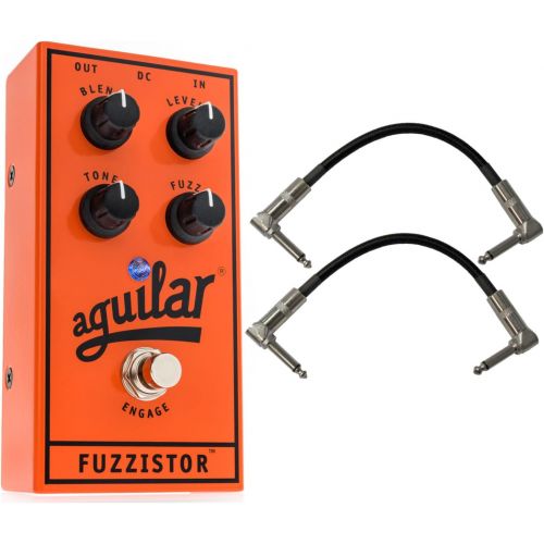  Aguilar Fuzzistor Bass Fuzz Pedal w/ 2 Patch Cables: Musical Instruments