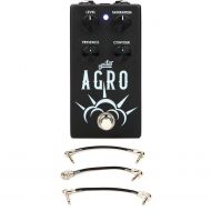 Aguilar AGRO V2 Bass Overdrive Pedal with Patch Cables