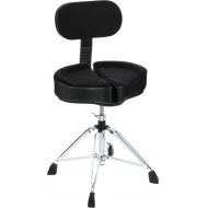 Ahead Spinal-G 4-leg Drum Throne with Saddle Seat and Backrest - Black