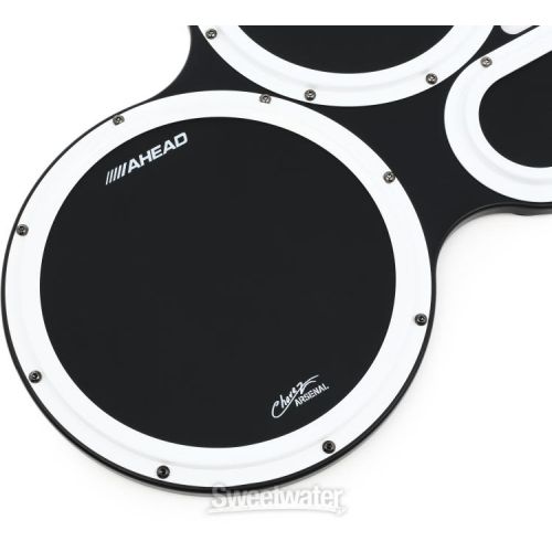  Ahead S-hoop Chavez Tenor Practice Pad Set - 4/5/6 Combination - Black with White Hoops