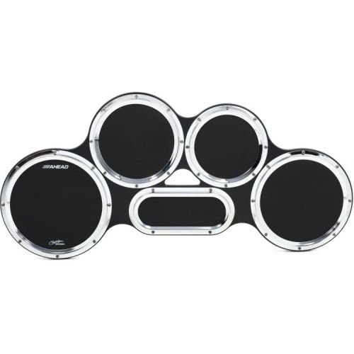  Ahead S-hoop Chavez Tenor Practice Pad Set Stands Bundle - 4/5/6 Combination - Black with Chrome Hoops