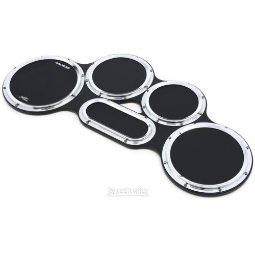  Ahead S-hoop Chavez Tenor Practice Pad Set - 4/5/6 Combination - Black with Chrome Hoops