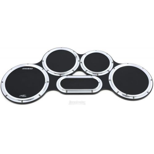  Ahead S-hoop Chavez Tenor Practice Pad Set - 4/5/6 Combination - Black with Chrome Hoops