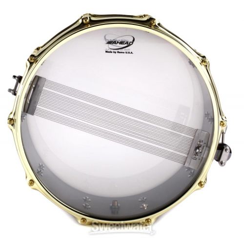  Ahead Bell Brass Snare Drum - 6 x 14-inch - Black Chrome