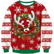 [아마존핫딜][아마존 핫딜] Ahegao 유니섹스 어글리 크리스마스 스웨터 3D 프린트 재미있는 그래픽 풀오버 스웨트셔츠 파티용
