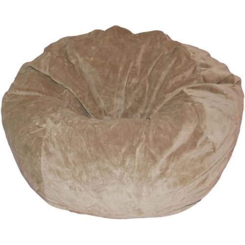  Ahh! Products Tan Microsuede Washable Large Bean Bag Chair Plush