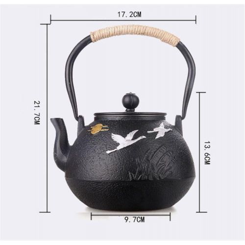  Ahui Japanese Style Cast Iron teapot No Coating Boiled Water Health Titilian Retro Crafts Volume 1.2L