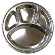 Ai-De-Chef Stainless Steel Round Divided Dinner Plate 4 sections