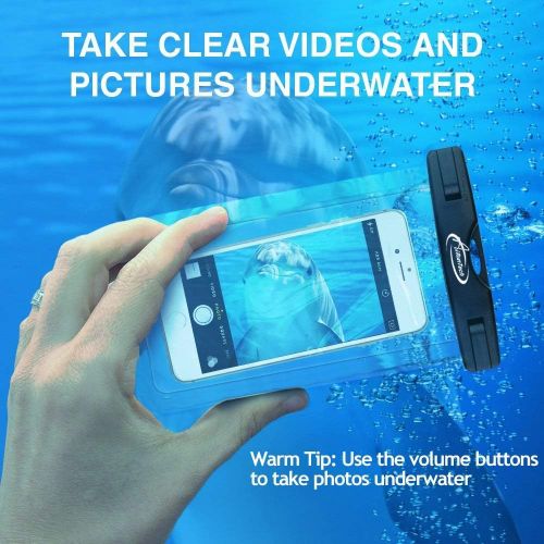  [아마존베스트]AiRunTech Waterproof Dry Bag and Waterproof Cell Phone Bag for Outdoor Water Sports, Boating, Hiking,Kayaking,Fishing (1 Phone case(Clear) + 1 Fanny Pack(Black))