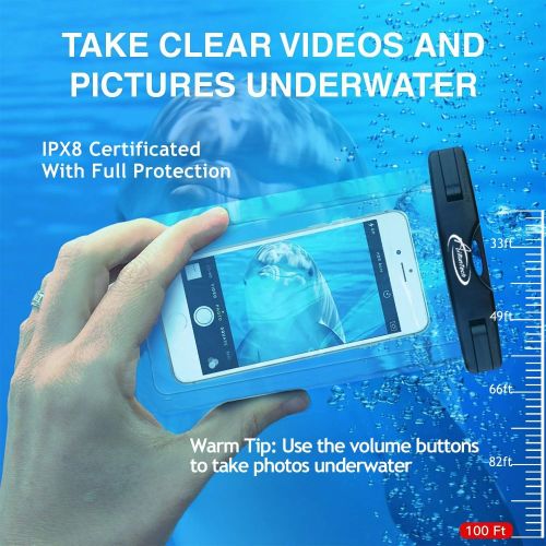  [아마존베스트]AiRunTech Waterproof Case, Waterproof Cell Phone Dry Bag Compatible for iPhone 12/11/Xs/XS Max/XR/X, iPhone 8/8 Plus/7/7 Plus/6/6s, Samsung Galaxy S9/S8/S7 and All Devices Up to 6.