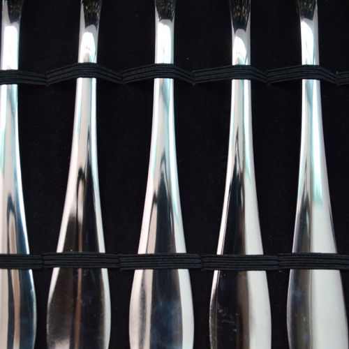  AiSi 24pcs Besteck-Set 24-teilig fuer 6 Personen Messer Gabel Loeffel Gemischte Bestecksets aus Edelstahl Rostfrei mit Koffer