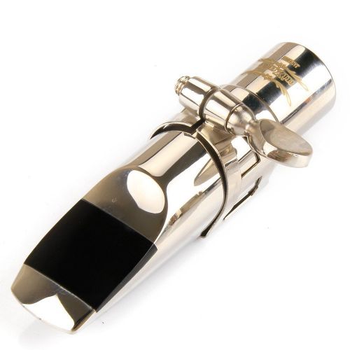  Aibay EB Alto Saxophone Metal Mouthpiece with Cap and Ligature Size #6 Nickel Platedze