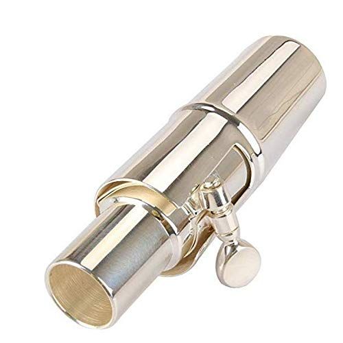  Aibay Plated Eb Alto Saxophone Metal Mouthpiece + Cap + Ligature Nickel #7