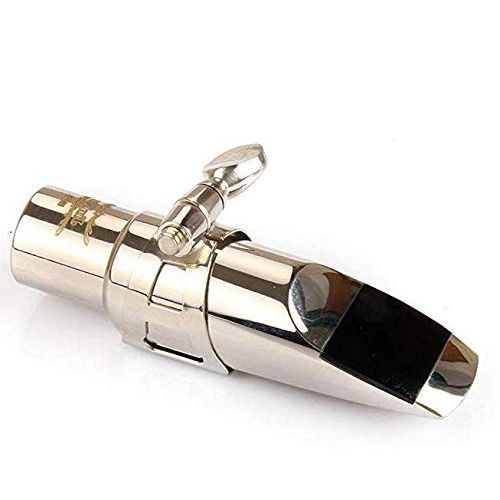  Aibay Plated Eb Alto Saxophone Metal Mouthpiece + Cap + Ligature Nickel #7