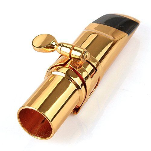  Aibay Plated Eb Alto Saxophone Metal Mouthpiece + Cap + Ligature Gold #7