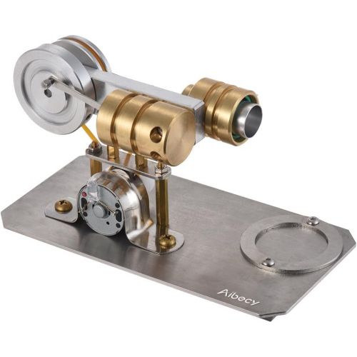  Aibecy Hot Air Stirling Engine Motor Model Electricity Generator Metal Base Science Educational Toy
