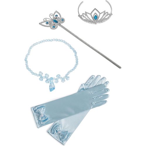  aibeiboutique Princess Dress Up Deluxe Party Costume Halloween Cosplay with Accessories (2-3 Years) Light Blue