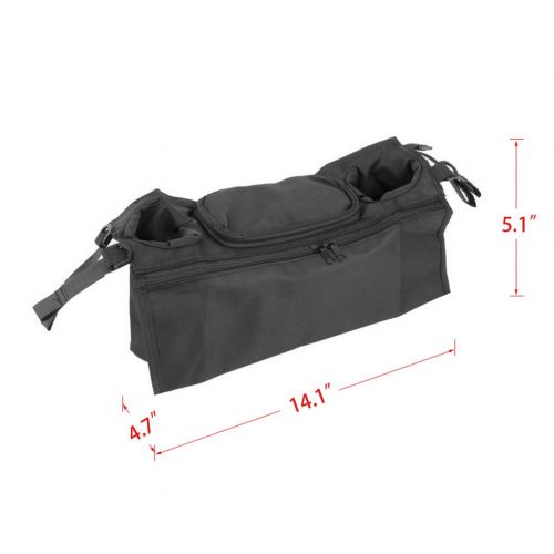  Aibuy Attachable Stroller Organizer Universal Stroller Storage Bag Hanging Bag with Two Deep Insulated Bottle...