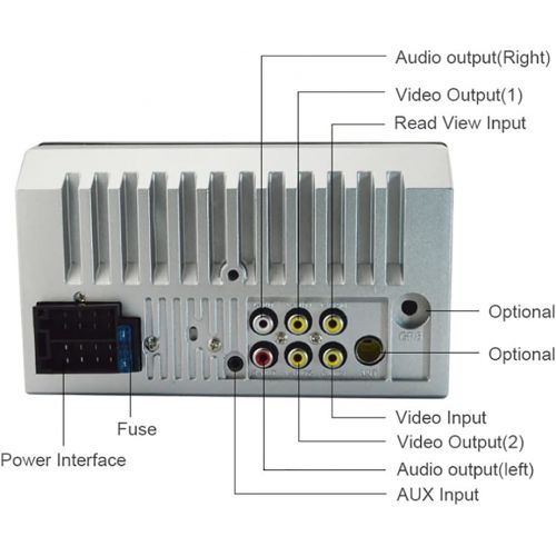  Aibuy Car Stereo with Bluetooth 2 Din MP5/ MP3 Player 7 Inch Audio FM Radio with Built-in Microphone,Support Handsfree Calling,Mirror Link, AUX-in, USB & TF Card