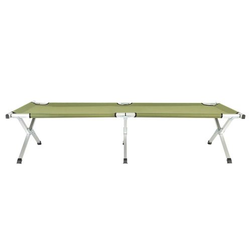  Aibyte Portable Folding Camping Bed Folding Lightweight Camp Cot with Carry Bag Outdoor Military Army Cots for Adults Hiking Hunting Single Sleeping Bed,Army Green(US Stock)