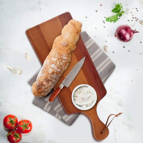  AIDEA Wood Cutting Board with Handle, Cheese Board Chartuterie Board for Kitchen, Party