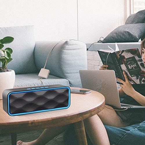  [아마존베스트]-Service-Informationen Aigoss S3 Wireless Bluetooth Speaker, V4.2 Portable Stereo Speaker with Built-in Dual Driver & Hands-Free Calling, HD Audio and FM Radio - Blue