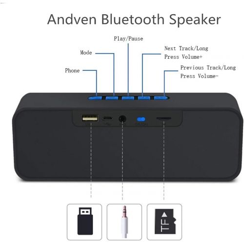  [아마존베스트]-Service-Informationen Aigoss S3 Wireless Bluetooth Speaker, V4.2 Portable Stereo Speaker with Built-in Dual Driver & Hands-Free Calling, HD Audio and FM Radio - Blue