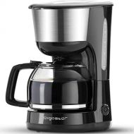 Aigostar Chocolate 30HIK - Filterkaffeemaschine mit Glaskanne, 1000 watt Kaffeemaschine 10 Tassen 1.25l, Abschaltautomatik, BPA frei, edelstahl/schwarz