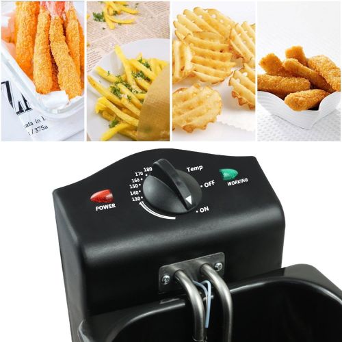  Aigostar Semi-professionelle Fritteuse,Edelstahl,2200 Watt,3 Liter.BPA-frei.