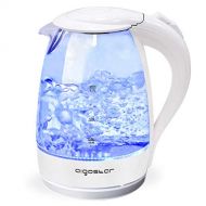[아마존 핫딜]  [아마존핫딜]Aigostar Eve 30GON - Glas Wasserkocher mit LED-Beleuchtung, 2200 Watt, 1,7 Liter, kochtrocknender Schutz, BPA frei, weiss. EINWEGVERPACKUNG.