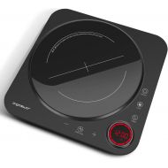 Aigostar Portable Induction Cooktop, Induction Burner with 8 Level Temp ?Setting Between 140°F-460°F, Timer, Electric Countertop Burner with LCD Touch Screen Sensor, Child Safety L
