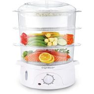 [아마존베스트]Aigostar Fitfoodie 30CFO Steamer with Timer, 3 Tier Stacking Baskets (9L, 800W, BPA-Free) Disposable Packaging