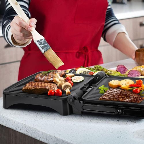  [아마존베스트]Aigostar Electric Contact Grill Table Grill Panini Maker Sandwich Maker 1500 W Silver