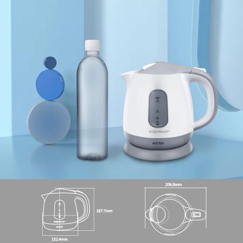  [아마존베스트]Aigostar Romeo 30HIP Kettle 1100 Watt, 1 Litre Compact Boiler, Automatic Shut-Off with Dry Protection, BPA-Free, Brown Disposable packaging.