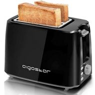 [아마존베스트]Aigostar Toaster, 7 Adjustable Browning Levels + Defrosting & Warming Function, 2 Wide Toast Slots, 750W, Toaster Black