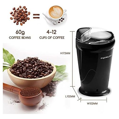  [아마존베스트]Aigostar Electric Coffee Grinder Adjustable Grinding Degree