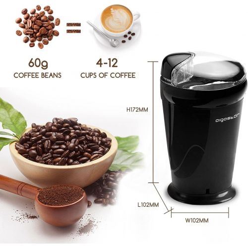  [아마존베스트]Aigostar Electric Coffee Grinder Adjustable Grinding Degree
