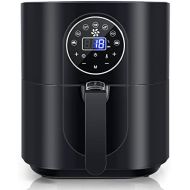 Aigostar Mini Cube 7 in 1 Hot Air Fryer with Fast Air Circulation and 60 Min Timer, Auto Off Safety Sensors, Adjustable Temperature, Non Stick Basket, 3.5 L, Black