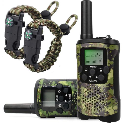  [아마존베스트]Aikmi Walkie Talkies for Kids 22 Channel 2 Way Radio 3 Miles Long Range Handheld Walkie Talkies Durable Toy Best Birthday Gifts for 6 Year Old Boys and Girls fit Adventure Game Cam