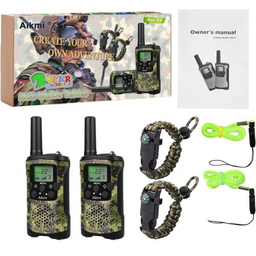  [아마존베스트]Aikmi Walkie Talkies for Kids 22 Channel 2 Way Radio 3 Miles Long Range Handheld Walkie Talkies Durable Toy Best Birthday Gifts for 6 Year Old Boys and Girls fit Adventure Game Cam